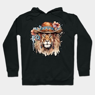 Watercolor Boho Lion #1 Hoodie